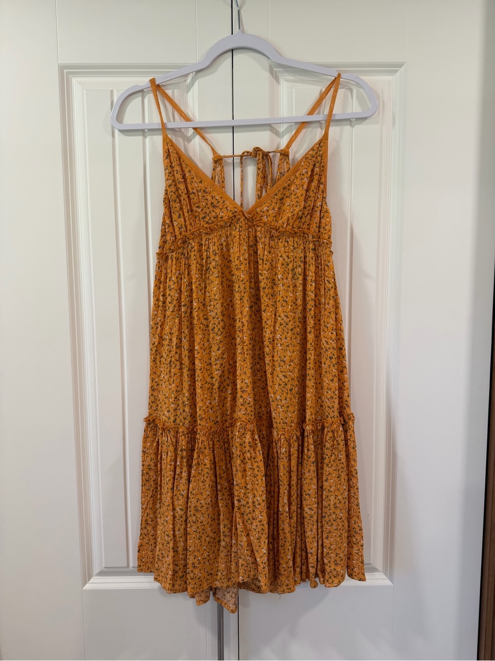 wild fable Orange Floral Tiered Sundress
